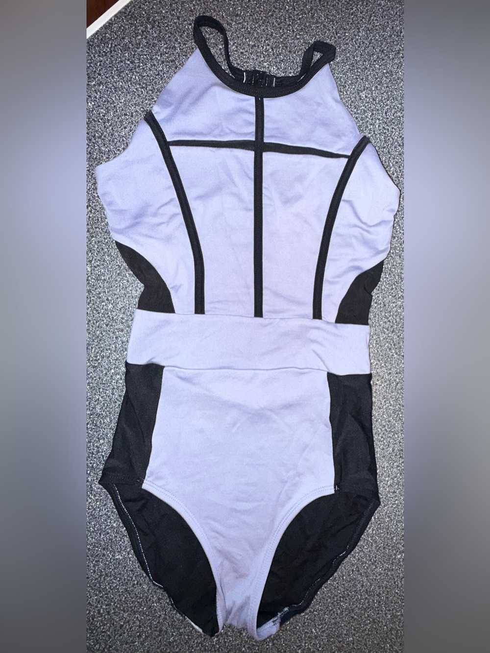 Jo & Jax Dance Leotard Grey and Black Size Adult X-Small